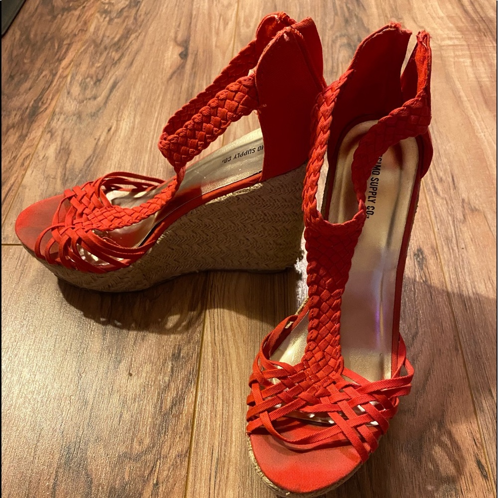 Strappy wedges